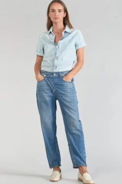 Le Temps des Cerises Combinaison Pantalon Cozette En Jeans Bleu Blue Outlet