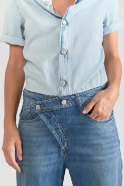 Le Temps des Cerises Combinaison Pantalon Cozette En Jeans Bleu Blue Outlet