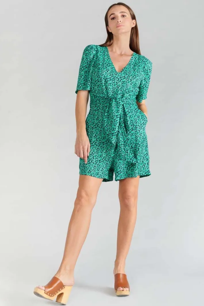 Le Temps des Cerises Combi-Short Amira A Motif Vert Tropical Store