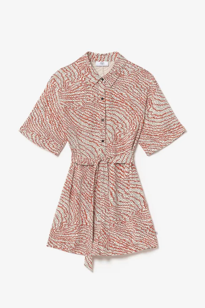 Le Temps des Cerises Combi-Short Zely A Motif Orange Et Noir Orange Zebra Sale