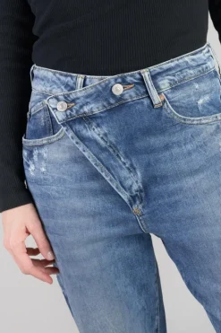 Le Temps des Cerises Cosy Boyfit 7/8Eme Jeans Destroy Vintage Bleu N°4 Blue Fashion