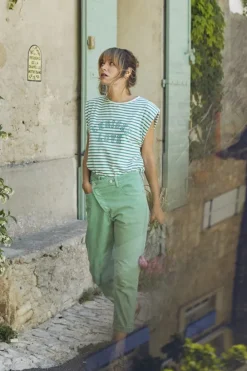 Le Temps des Cerises Cosy Boyfit 7/8Eme Jeans Vert Menthe Peppermint Online