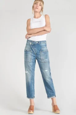 Le Temps des Cerises Cosy Pocket Boyfit 7/8Eme Jeans Destroy Bleu N°4 Blue Shop