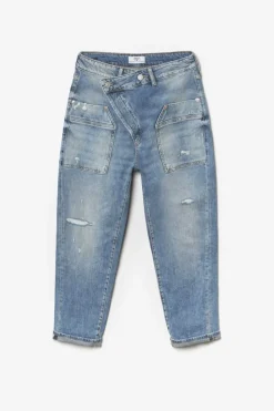 Le Temps des Cerises Cosy Pocket Boyfit 7/8Eme Jeans Destroy Bleu N°4 Blue Shop