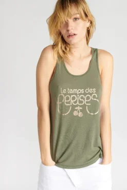 Le Temps des Cerises Debardeur Debtrame Kaki Lizard Best Sale