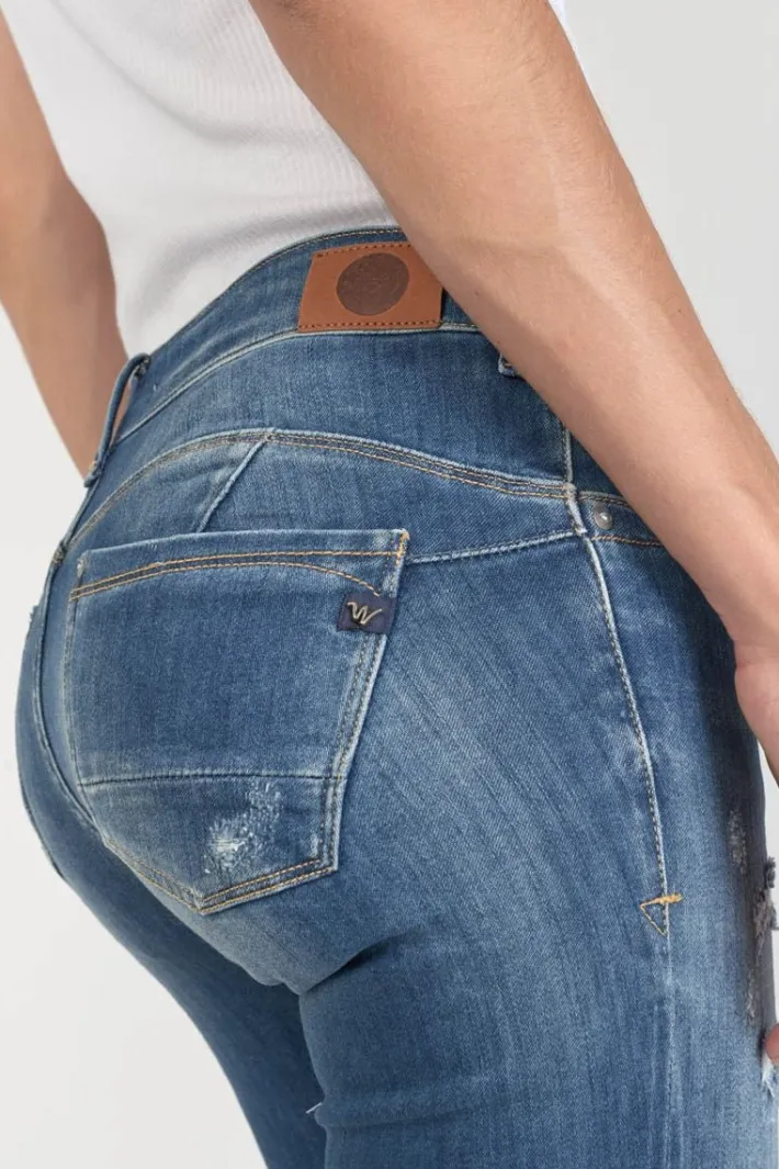 Le Temps des Cerises Etoc Pulp Slim 7/8Eme Jeans Destroy Bleu N°2 Blue Flash Sale