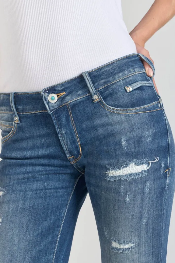 Le Temps des Cerises Etoc Pulp Slim 7/8Eme Jeans Destroy Bleu N°2 Blue Flash Sale