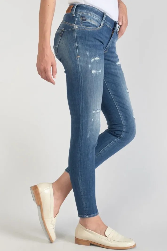 Le Temps des Cerises Etoc Pulp Slim 7/8Eme Jeans Destroy Bleu N°2 Blue Flash Sale