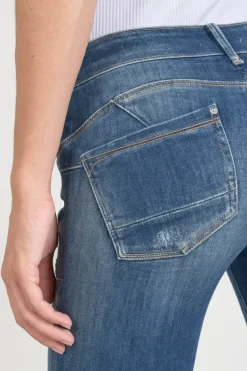 Le Temps des Cerises Etoc Pulp Slim 7/8Eme Jeans Destroy Bleu N°2 Blue Flash Sale