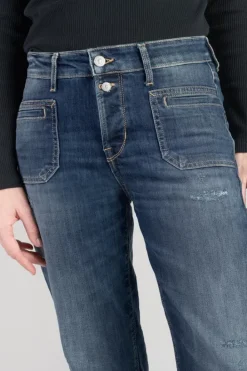 Le Temps des Cerises Fafa 400/18 Mom Taille Haute 7/8Eme Jeans Destroy Bleu N°3 Blue Sale