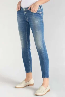 Le Temps des Cerises Fino Pulp Slim 7/8Eme Jeans Destroy Bleu N°3 Blue Best
