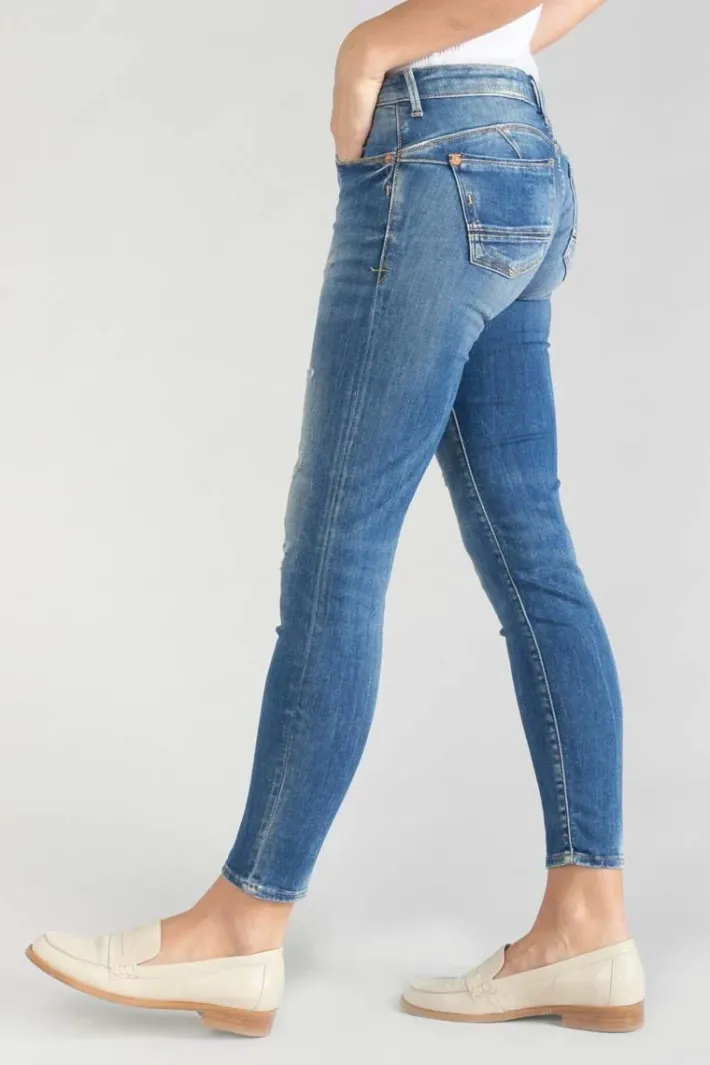 Le Temps des Cerises Fino Pulp Slim 7/8Eme Jeans Destroy Bleu N°3 Blue Best
