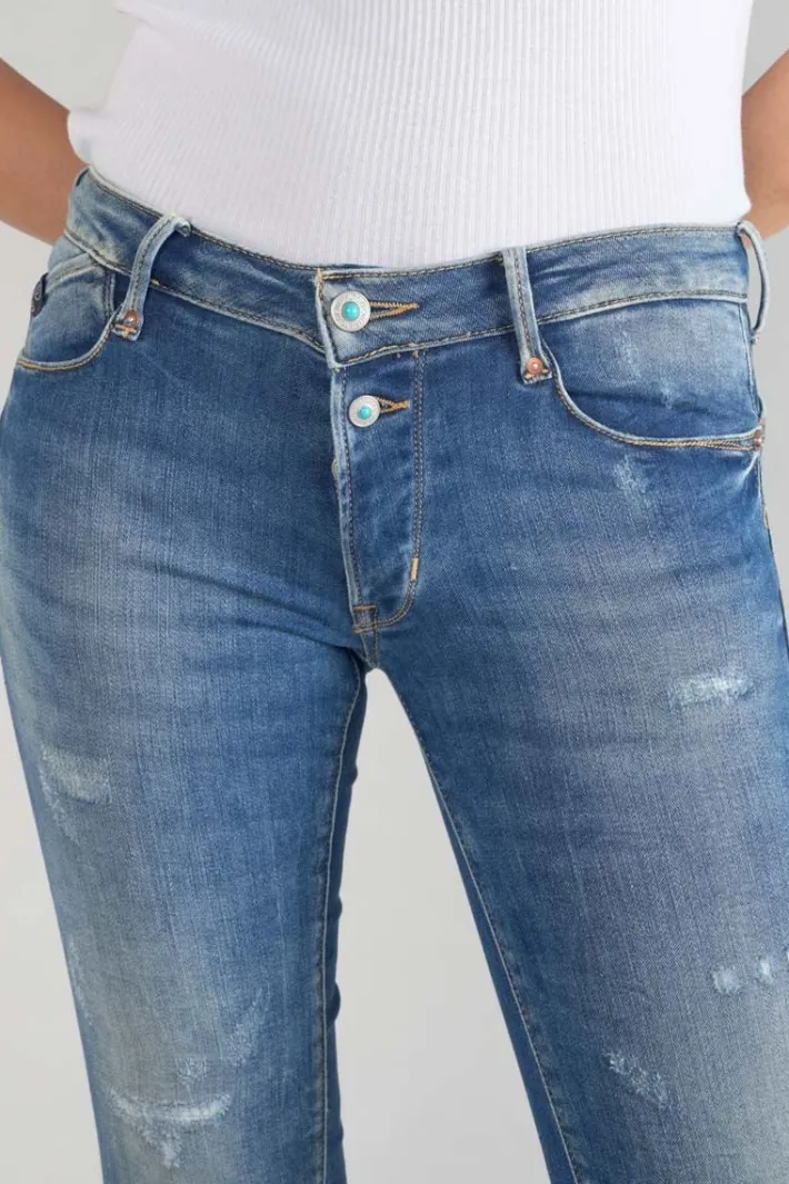 Le Temps des Cerises Fino Pulp Slim 7/8Eme Jeans Destroy Bleu N°3 Blue Best