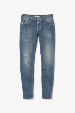 Le Temps des Cerises Fino Pulp Slim 7/8Eme Jeans Destroy Bleu N°3 Blue Best