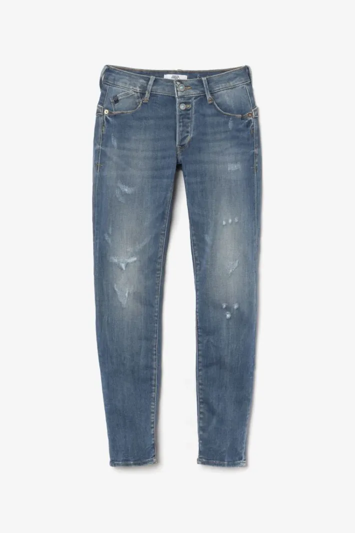 Le Temps des Cerises Fino Pulp Slim 7/8Eme Jeans Destroy Bleu N°3 Blue Best