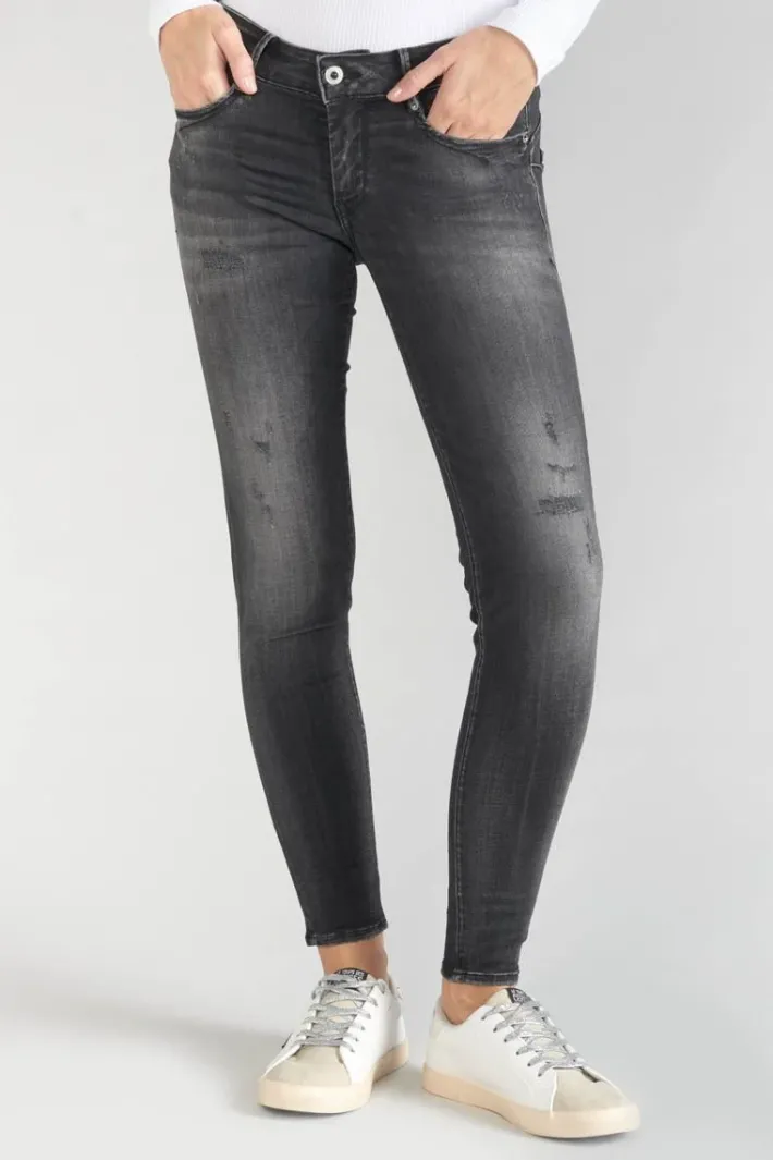 Le Temps des Cerises Geos Pulp Slim 7/8Eme Jeans Destroy Noir N°1 Black / Black Best Sale