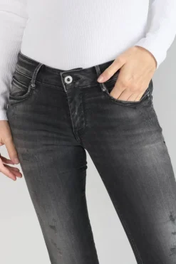 Le Temps des Cerises Geos Pulp Slim 7/8Eme Jeans Destroy Noir N°1 Black / Black Best Sale