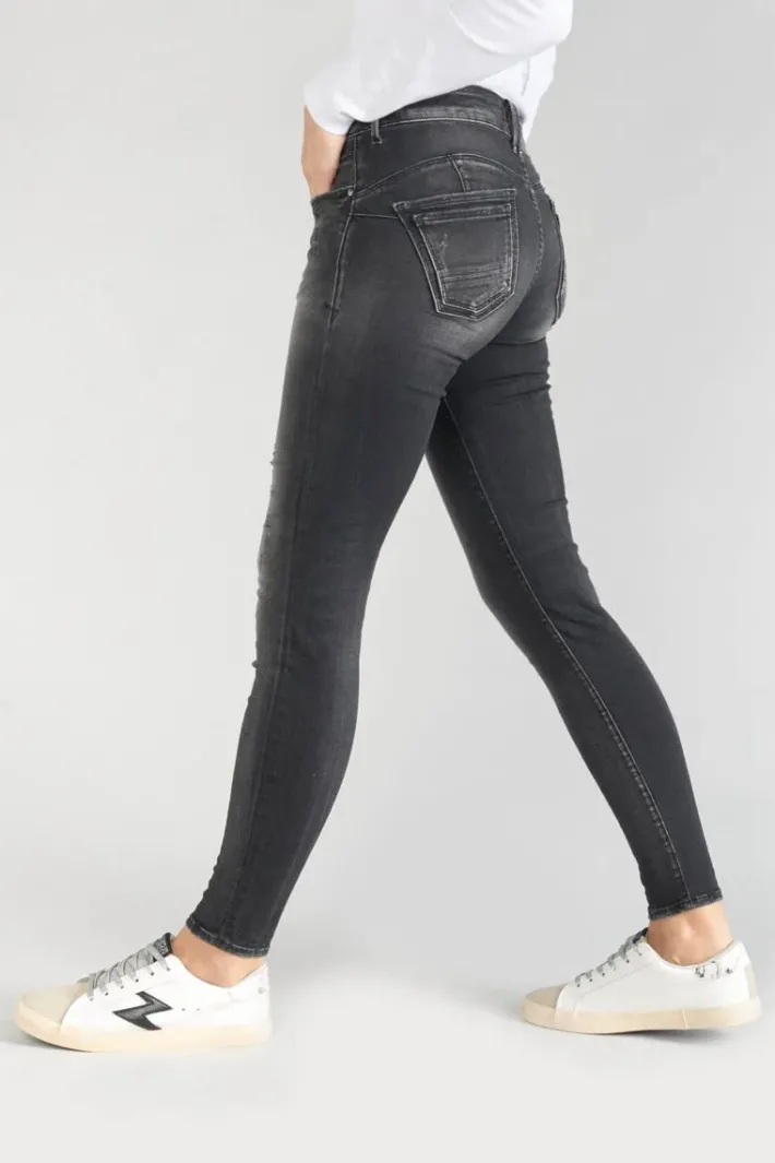 Le Temps des Cerises Geos Pulp Slim 7/8Eme Jeans Destroy Noir N°1 Black / Black Best Sale