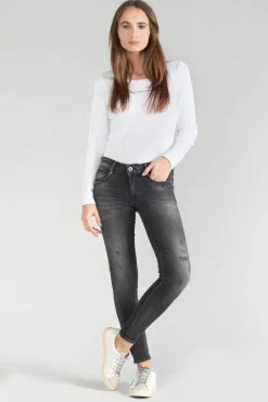 Le Temps des Cerises Geos Pulp Slim 7/8Eme Jeans Destroy Noir N°1 Black / Black Best Sale