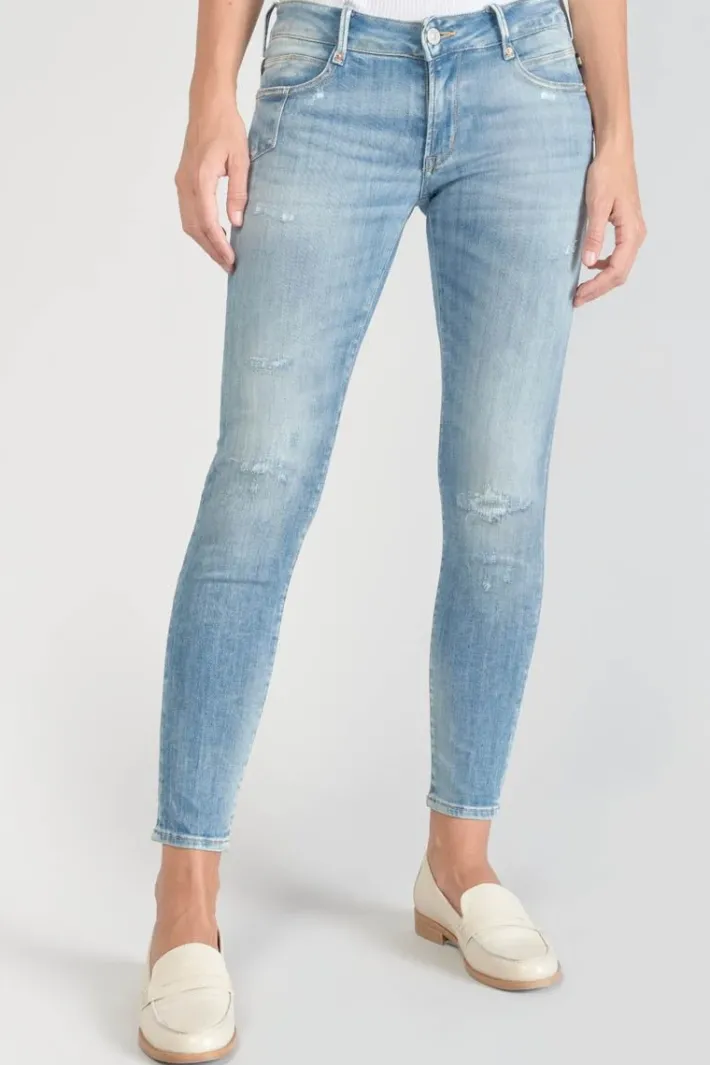 Le Temps des Cerises Jako Pulp Slim 7/8Eme Jeans Destroy Bleu N°4 Blue Hot