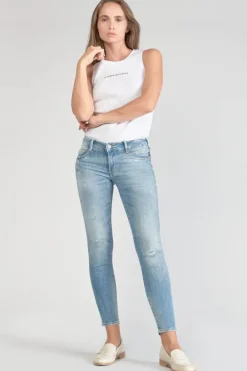 Le Temps des Cerises Jako Pulp Slim 7/8Eme Jeans Destroy Bleu N°4 Blue Hot