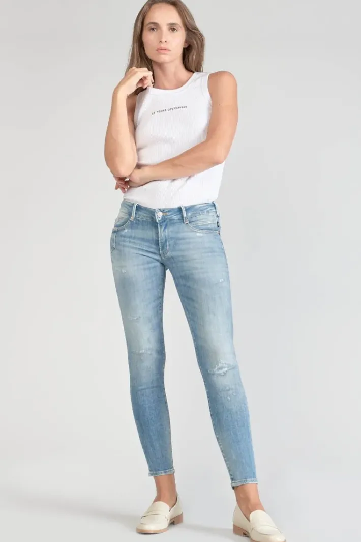 Le Temps des Cerises Jako Pulp Slim 7/8Eme Jeans Destroy Bleu N°4 Blue Hot