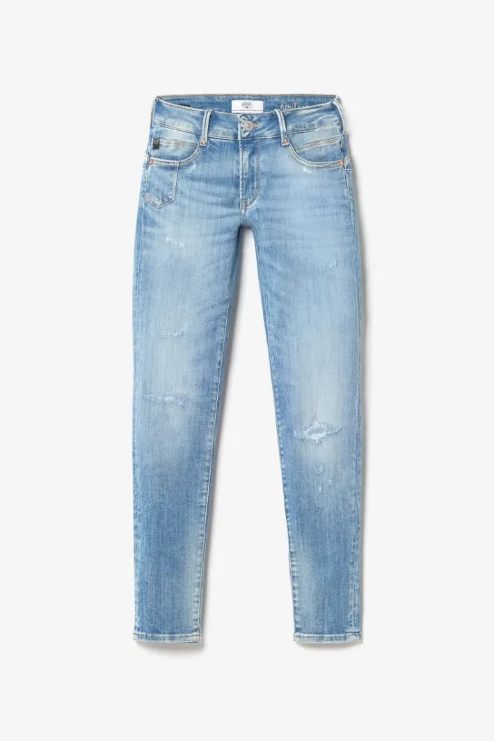 Le Temps des Cerises Jako Pulp Slim 7/8Eme Jeans Destroy Bleu N°4 Blue Hot