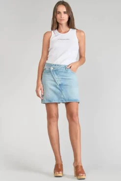 Le Temps des Cerises Jupe Alofi En Jeans Bleu Clair Blue Best Sale