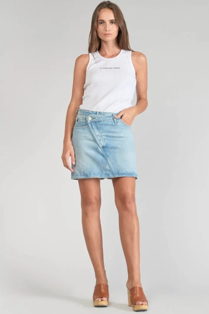 Le Temps des Cerises Jupe Alofi En Jeans Bleu Clair Blue Best Sale