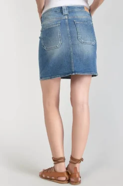 Le Temps des Cerises Jupe Cary En Jeans Bleu Delave Blue Clearance