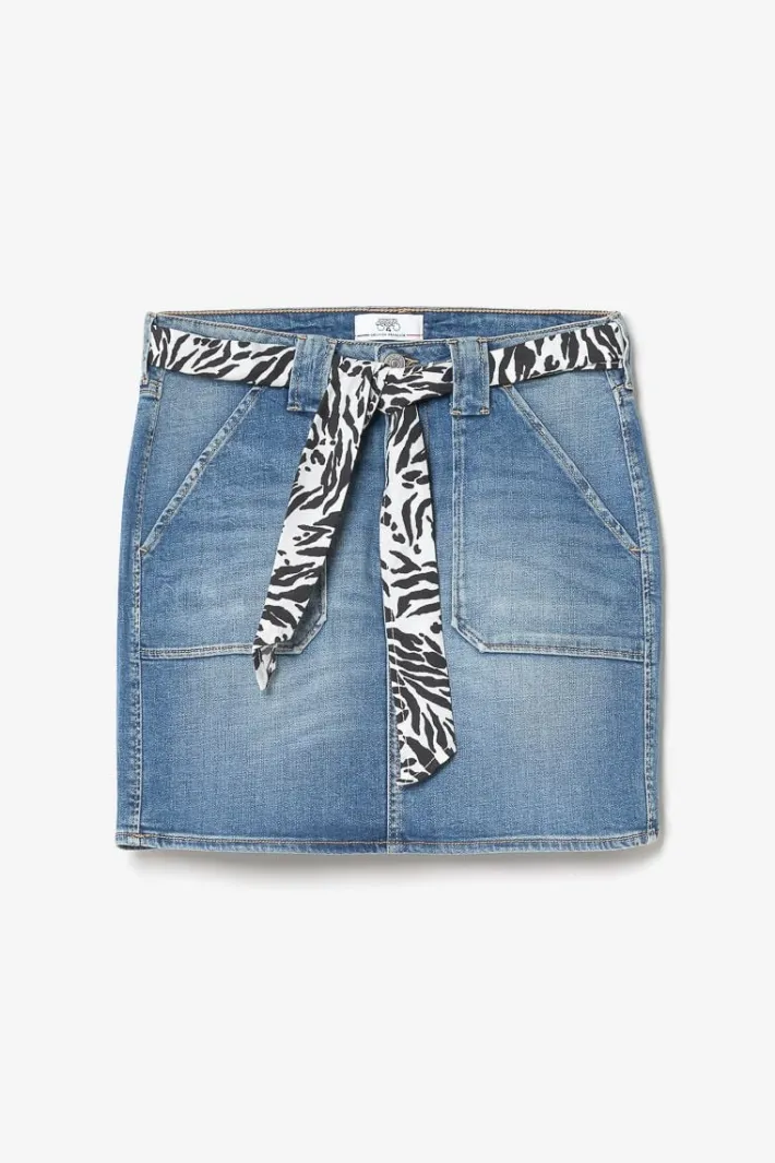 Le Temps des Cerises Jupe Cary En Jeans Bleu Delave Blue Clearance
