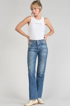 Le Temps des Cerises Luxe 400/19 Mom Taille Haute Jeans Destroy Bleu N°2 Blue Discount