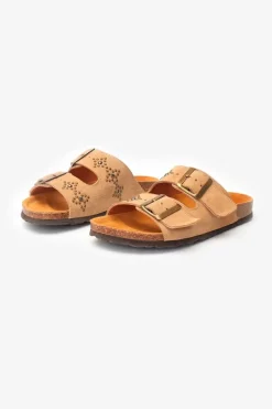 Le Temps des Cerises Mules Cloutees Naomie Beige Sand Hot