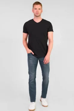 Le Temps des Cerises Musset 700/11 Adjusted Jeans Enduit Bleu-Noir N°3 Blue / Anthracite New