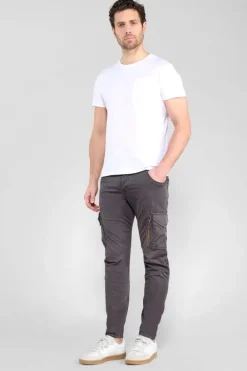 Le Temps des Cerises Pantalon Cargo Alban Gris Gunmetal New
