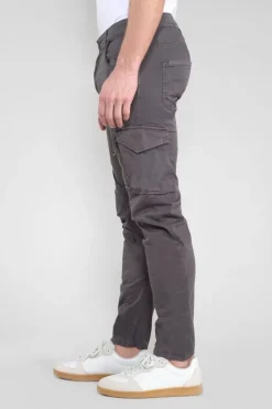 Le Temps des Cerises Pantalon Cargo Alban Gris Gunmetal New