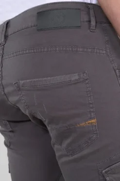 Le Temps des Cerises Pantalon Cargo Alban Gris Gunmetal New