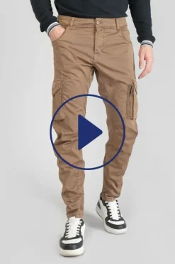 Le Temps des Cerises Pantalon Cargo Alban Marron Latte Sale
