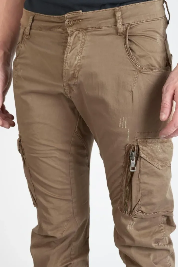 Le Temps des Cerises Pantalon Cargo Alban Marron Latte Sale