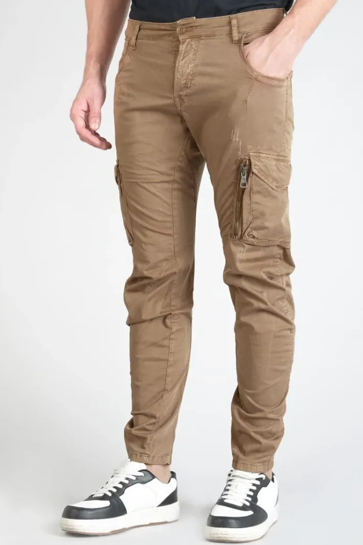 Le Temps des Cerises Pantalon Cargo Alban Marron Latte Sale