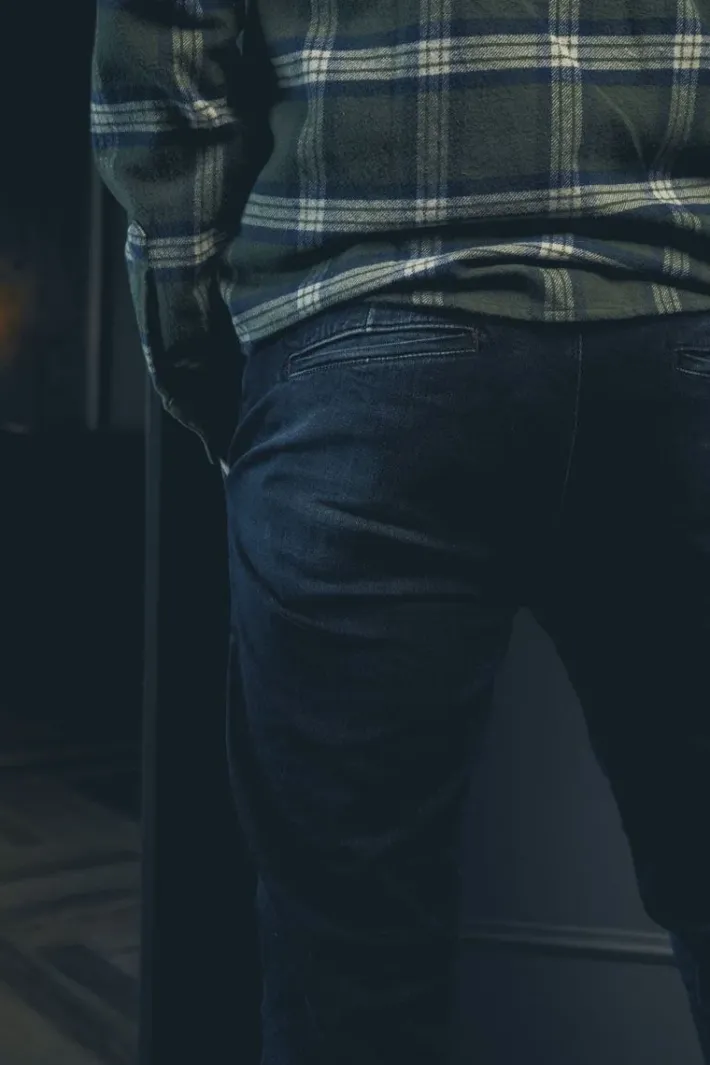 Le Temps des Cerises Pantalon Chino Dejean En Jeans Bleu Blue Discount