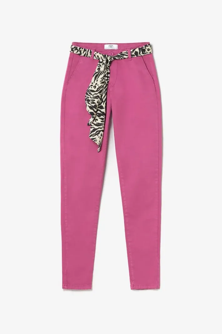 Le Temps des Cerises Pantalon Chino Dyli3 Fuchsia Dhalia Clearance