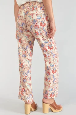 Le Temps des Cerises Pantalon Henel A Motif Cachemire Pomelo New
