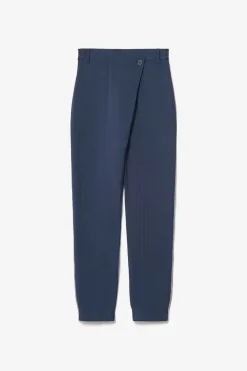 Le Temps des Cerises Pantalon Reydel Bleu Marine A Fermeture Asymetrique Midnight Hot