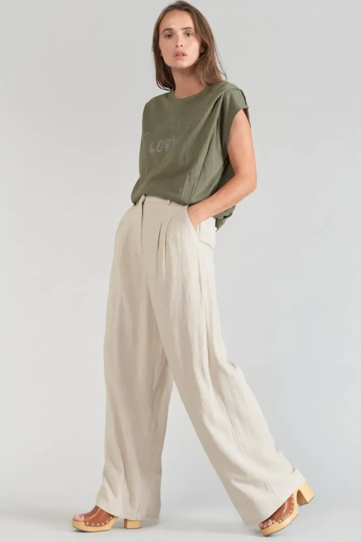 Le Temps des Cerises Pantalon Sagua Sable Sand Outlet