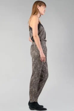 Le Temps des Cerises Pantalon Tage Noir A Motif Black Online