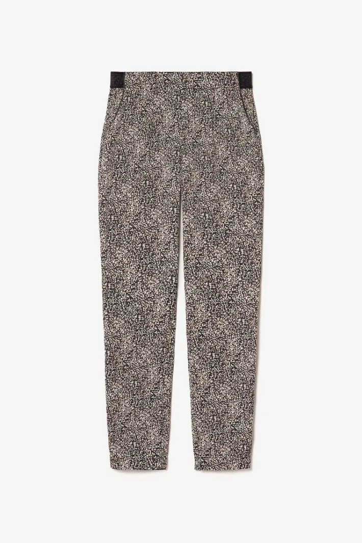 Le Temps des Cerises Pantalon Tage Noir A Motif Black Online