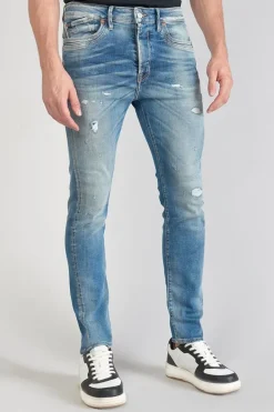 Le Temps des Cerises Perier 900/16 Tapered 7/8Eme Jeans Destroy Vintage Bleu N°4 Blue Hot