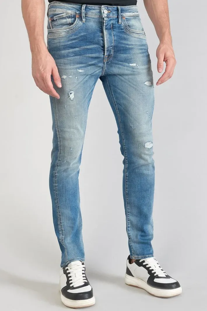 Le Temps des Cerises Perier 900/16 Tapered 7/8Eme Jeans Destroy Vintage Bleu N°4 Blue Hot