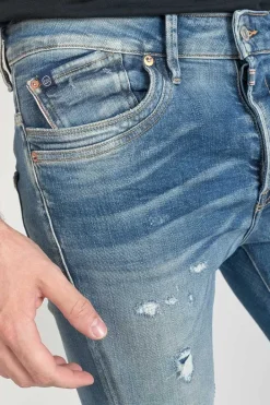 Le Temps des Cerises Perier 900/16 Tapered 7/8Eme Jeans Destroy Vintage Bleu N°4 Blue Hot